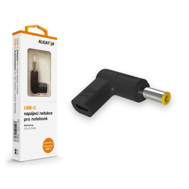 Aligator USB-C napájecí redukce 5,5x3,0 mm pro notebooky Samsung CONT015