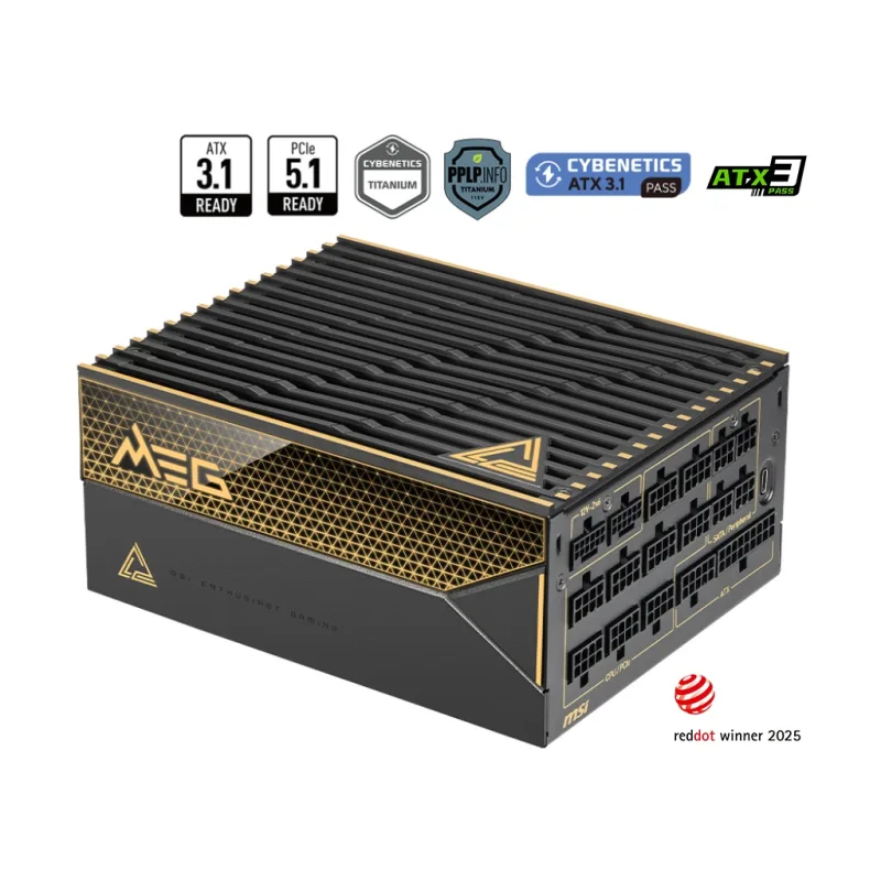 MSI zdroj MEG Ai1600T PCIE5 1600W 80PLUS TITANIUM 306-7ZPEX11-CE0
