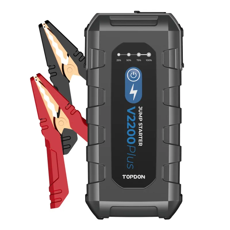 VIKING TOPDON V2200Plus/16000mAh/max výstupní proud 2200A/2xUSB-A/USB-C/DC Jack/tester baterie TOPV2200P