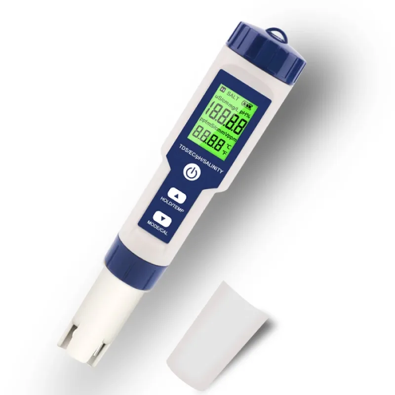 W-Star Tester vody 5v1 EZ9909SP na pH, vodivost, TDS a salinitu pro bazény, studny EZ9909SP