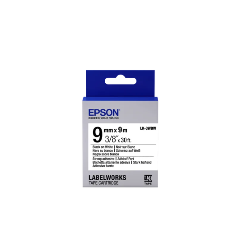 EPSON POKLADNÍ SYSTÉMY Epson Label Cartridge LK-3WBW, Black/white 9mm C53S653007