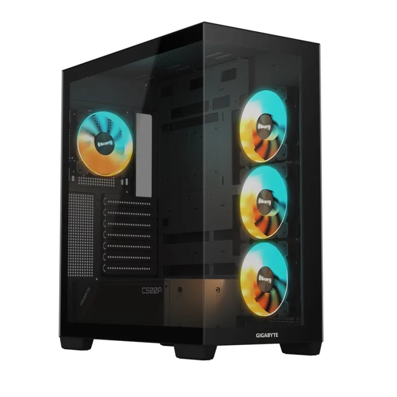 GIGABYTE C500 PANORAMIC STEALTH/Midi Tower/Transpar./Černá GB-C500P ST
