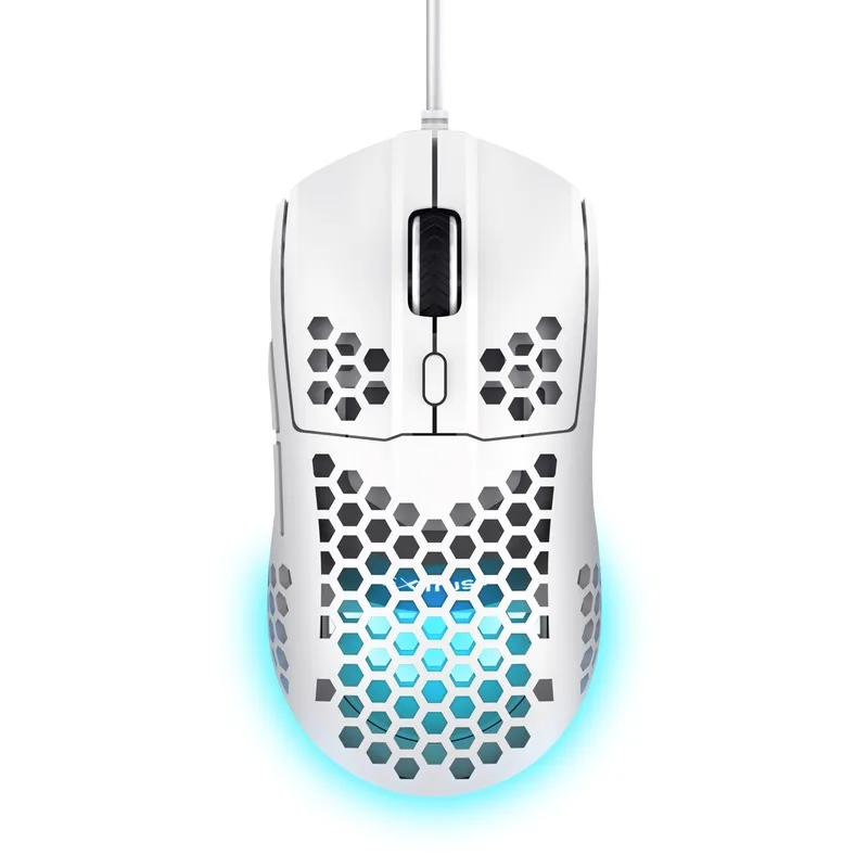 Trust Gaming GXT 928W Helox/Herní/Optická/Pro praváky/6 400 DPI/Drátová USB/Bílá 25389