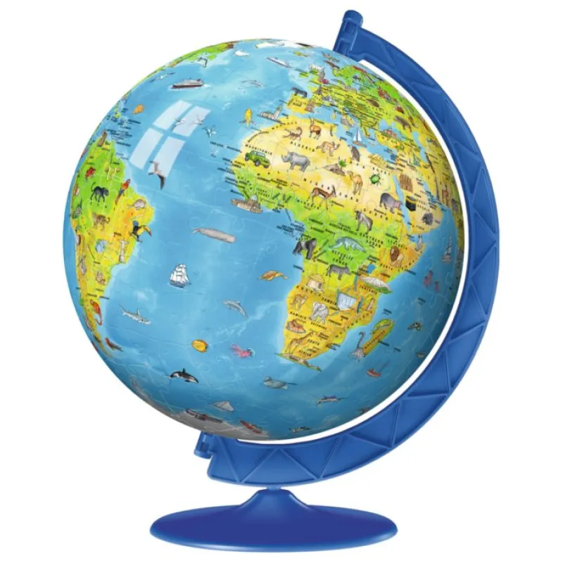 Ravensburger 3D Puzzleball Detský glóbus so zvieratkami (anglický) 180 dielikov