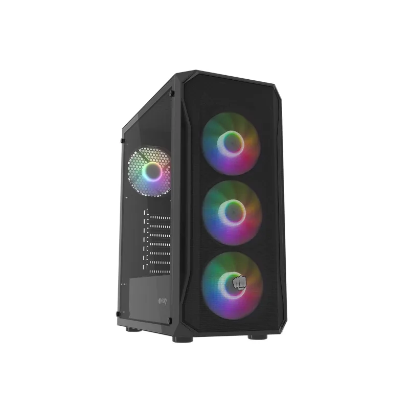 GENESIS PC skříň Fury SHOBO/Midi Tower/Transpar./Černá NFO-2154