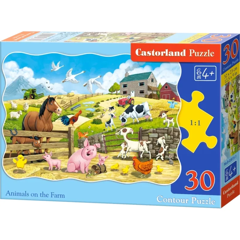Puzzle pre deti Castorland 30 dielikov Zvieratká na farme