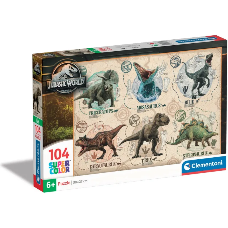 Puzzle pre deti Clementoni 104 dielikov Jurský svet