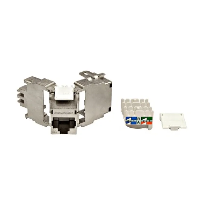 SCHRACK Keystone modul RJ45 stíněný, 10 Gb, třída Ea, 4PPoE HSEMRJ6GWT