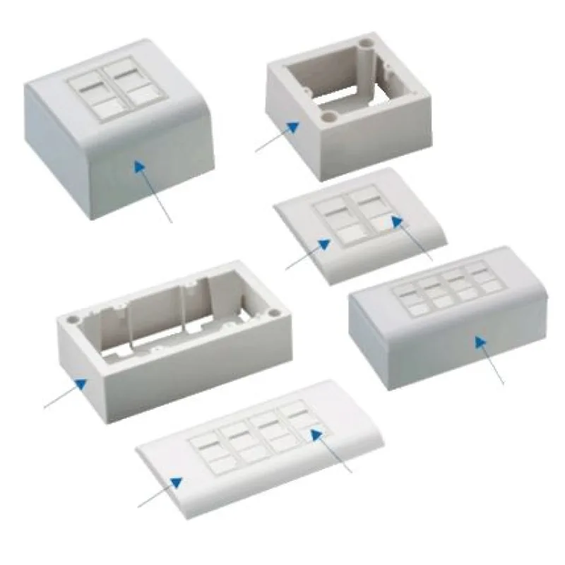 DATACOM Modul.dat.zásuvka UTP CAT5E 4xRJ45 na i pod omítku 2363
