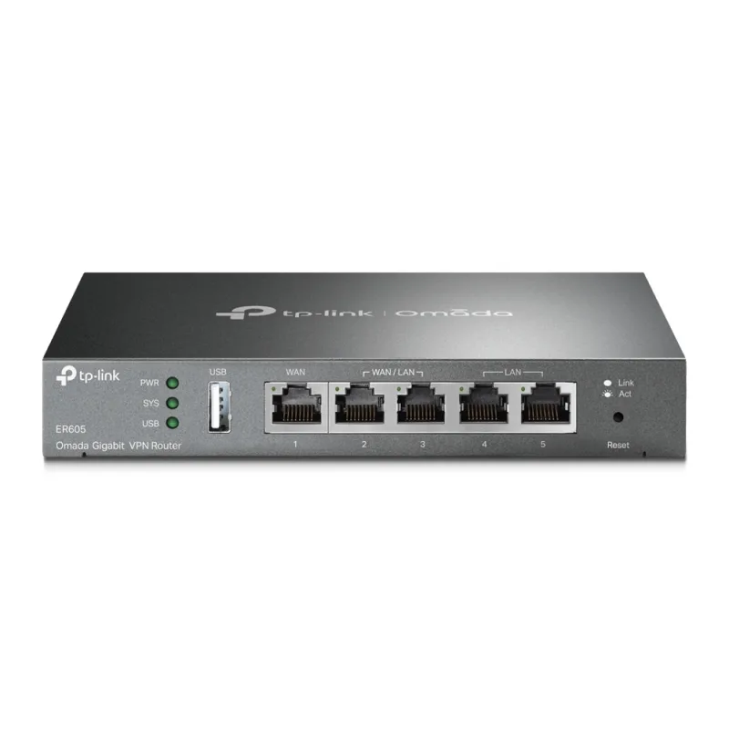 TP-Link ER605 v2 Gb Multi-WAN VPN router, port USB, Omada SDN ER605