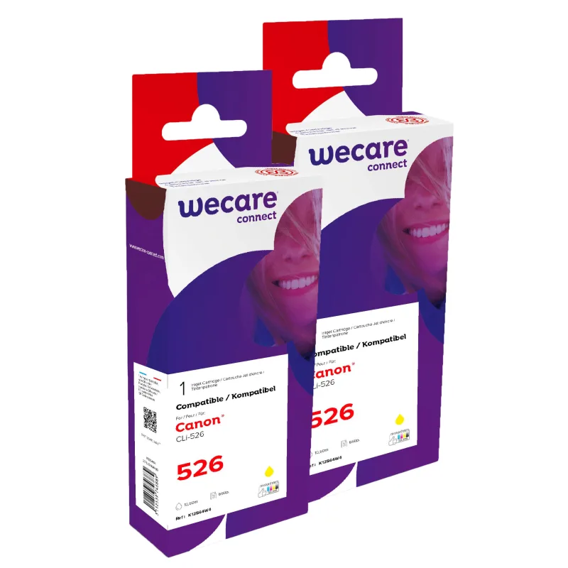 WECARE ARMOR sada ink kompatibilní s CANON CLI526Y 2x10,5ml,žlutá,CLI-526 Y P12564W4
