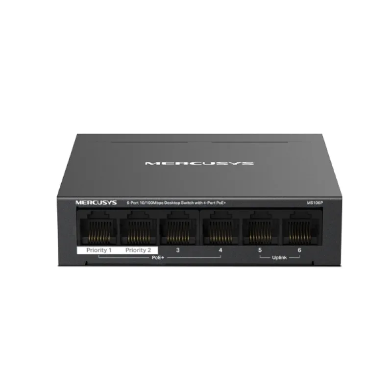 Mercusys MS106P 6xFE desktop switch 4xPoE+ MS106P