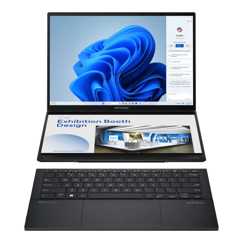 ASUS Zenbook Duo 14 OLED/UX8406CA-OLED078W/U9-285H/14"/WUXGA/T/32GB/1TB/Intel int/W11H/Gray/2R UX8406CA-OLED078W