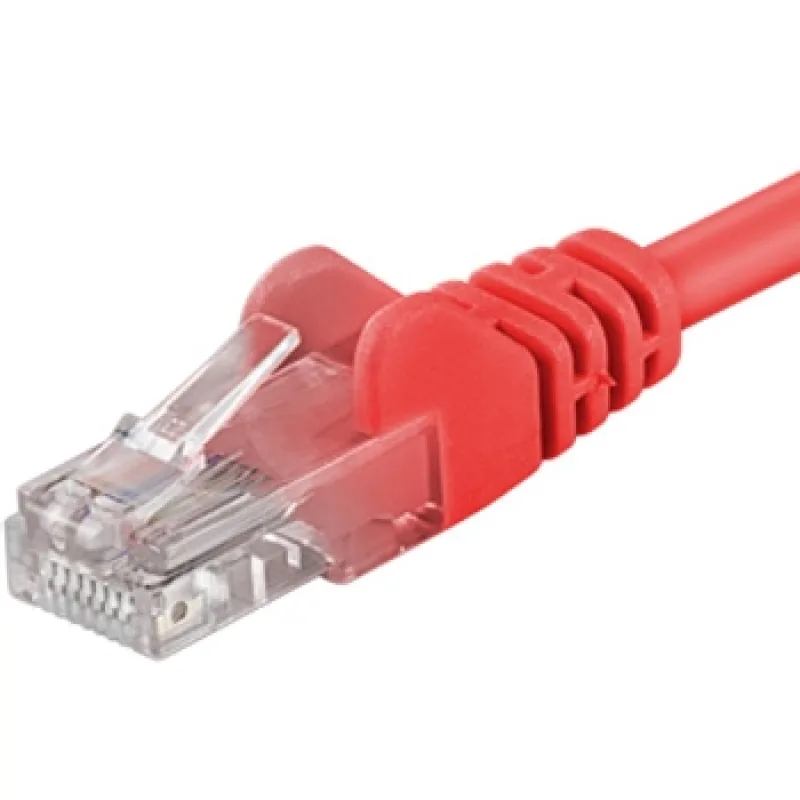 PremiumCord Patch kabel UTP RJ45-RJ45 CAT6 0.5m červená sp6utp005R