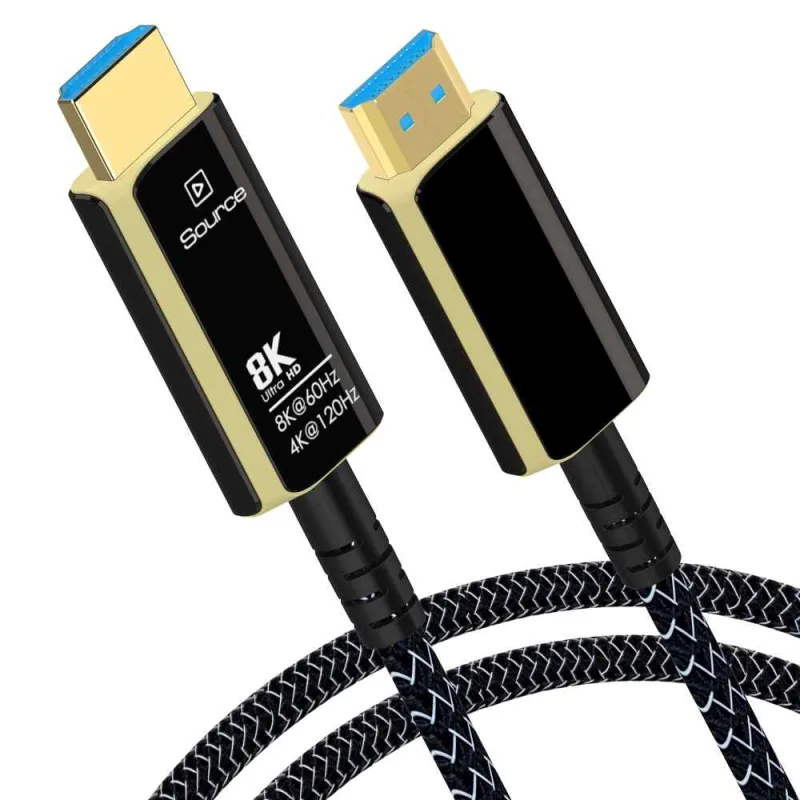PremiumCord Ultra High Speed HDMI 2.1 optický fiber kabel 8K@60Hz,zlacené 25m kphdm21t25
