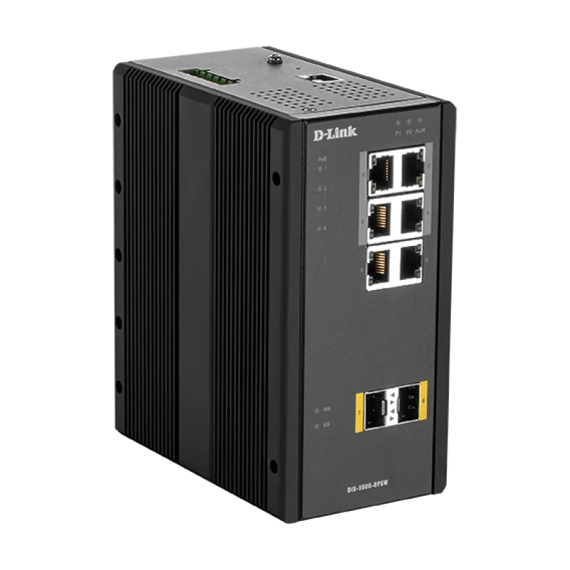 D-Link DIS-300G-8PSW Industrial Gigabit Managed PoE Switch with SFP slots DIS-300G-8PSW
