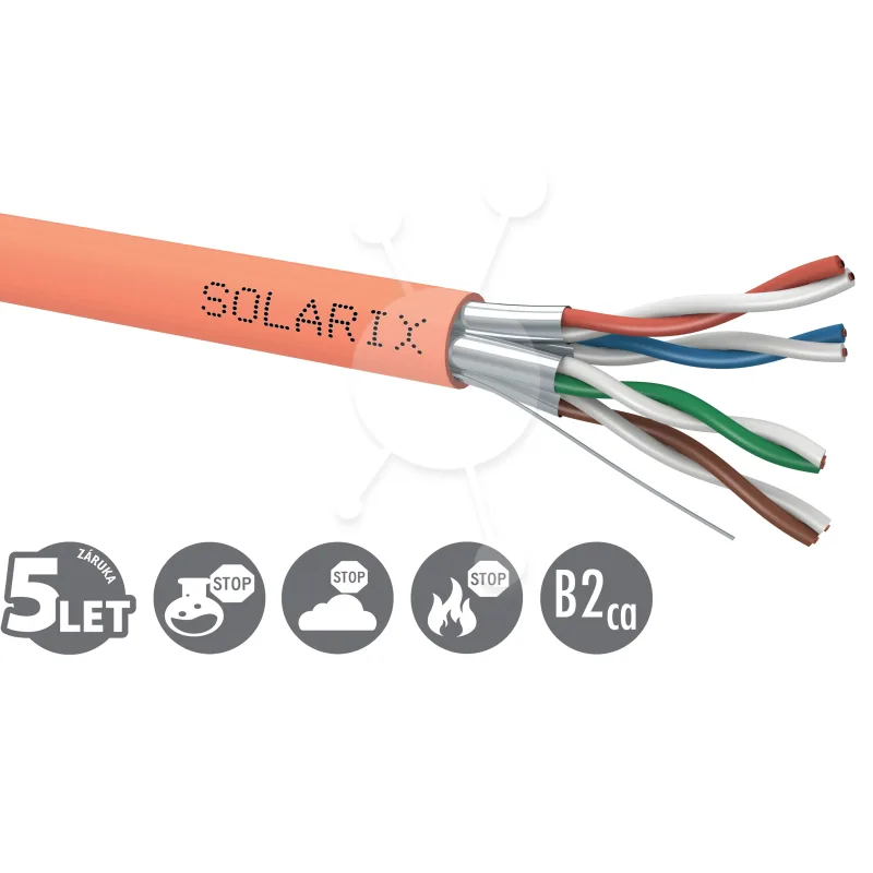 Instalacní kabel Solarix CAT6A STP LSOH B2ca-s1,d1,a1 500m/cívka SXKD-6A-STP-LSOH-B2ca 26000037