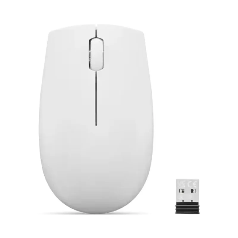Lenovo 300 Wireless Compact/Kancelářská/Optická/1 000 DPI/Bezdrátová USB/Bílá GY51L15677