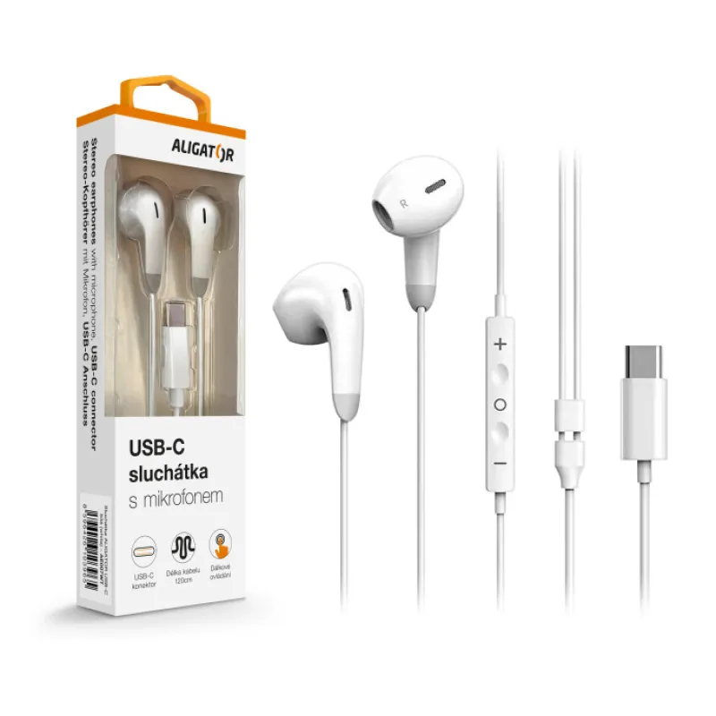 ALIGATOR AE007/USB-C/Bílá AE007WT