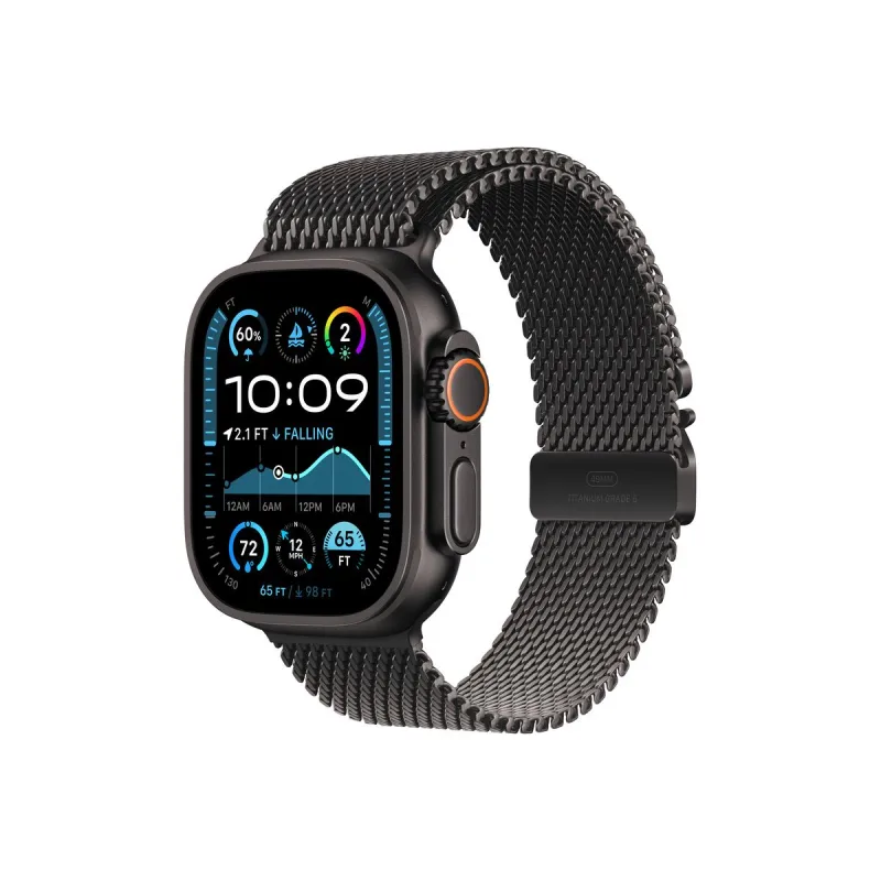 APPLE Watch Acc/49/Black Titan Milan.Loop - Medium MXKG3ZM/A