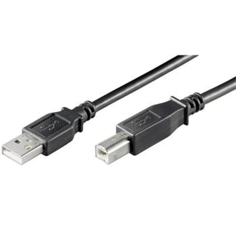 PremiumCord Kabel USB 2.0, A-B, 2m, černý ku2ab2bk