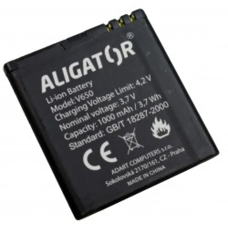 Aligator baterie V650, Li-Ion 1000 mAh AV650BAL