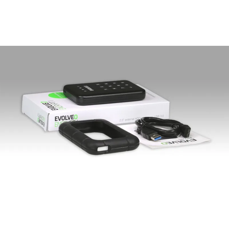 EVOLVEO 2.5'' Encrypt 1, externí rámeček na HDD, USB 3.0 BS-KEY25