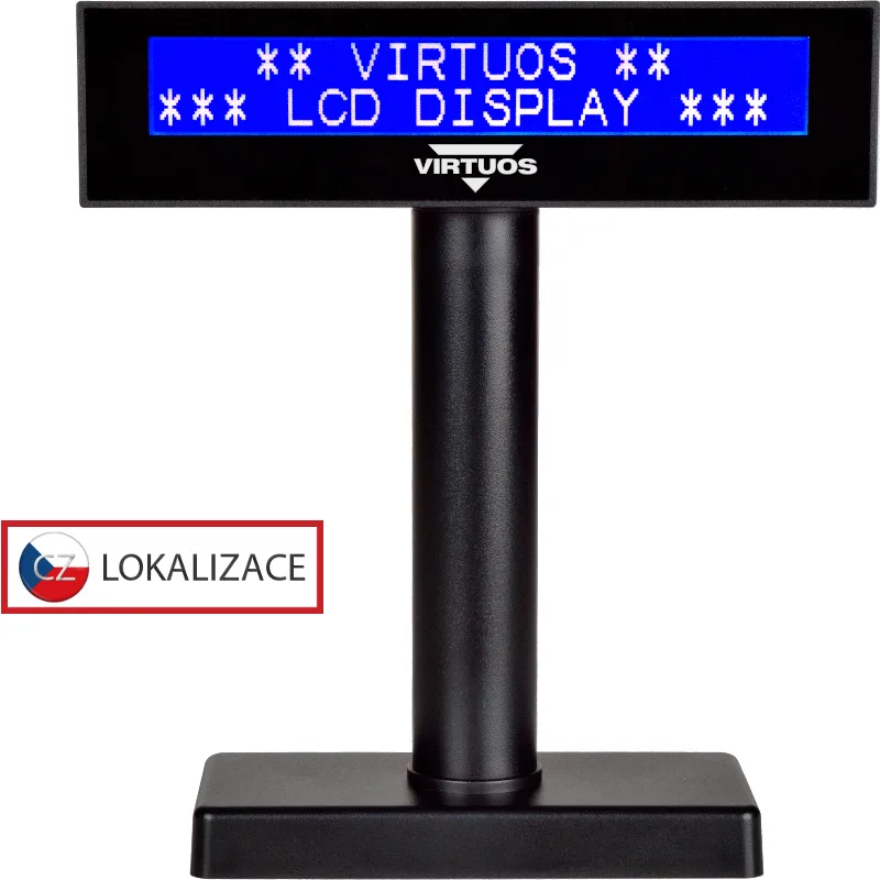 LCD displej Virtuos FL-2026 2x20, serial, černý EJG0010