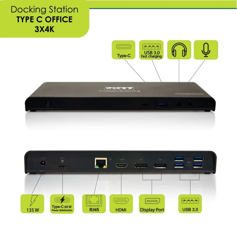 NONAME PORT CONNECT Dokovací stanice 11v1, 3x 4K USB-C + USB 3.0 901904-EU