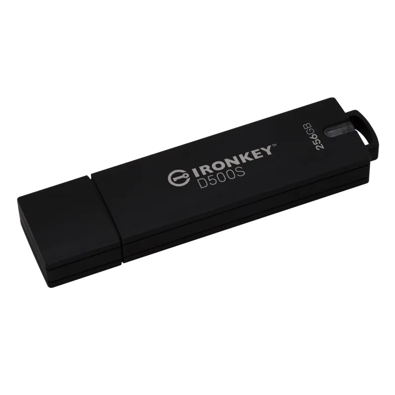 Kingston Ironkey D500S/256GB/USB 3.2/USB-A/Černá IKD500S/256GB