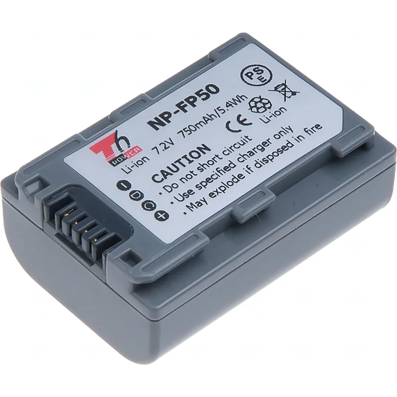 Baterie T6 Power Sony NP-FP30, NP-FP50, 750mAh, 5,4Wh, šedá VCSO0036