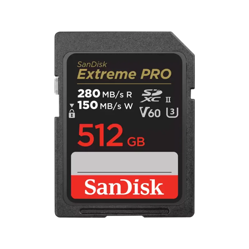 SanDisk Extreme PRO 512GB 280MB/s V60 UHS-II SDSDXEP-512G-GN4IN