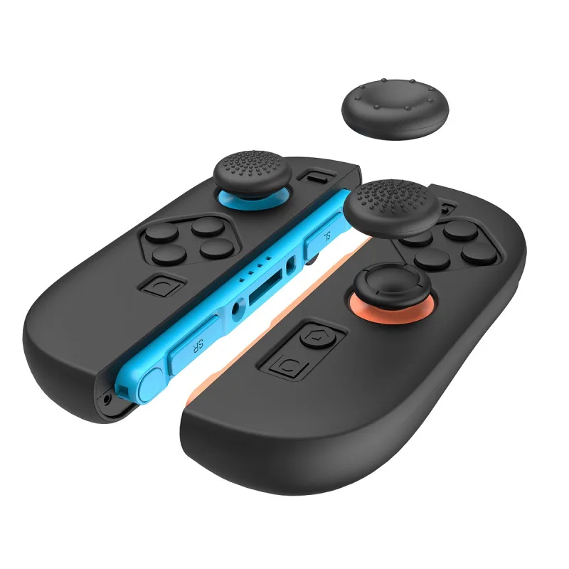 NONAME iPega SW2083A Silikonové Krytky JoyCon Ovladače pro Nintendo Switch 2 Black 6974363712259