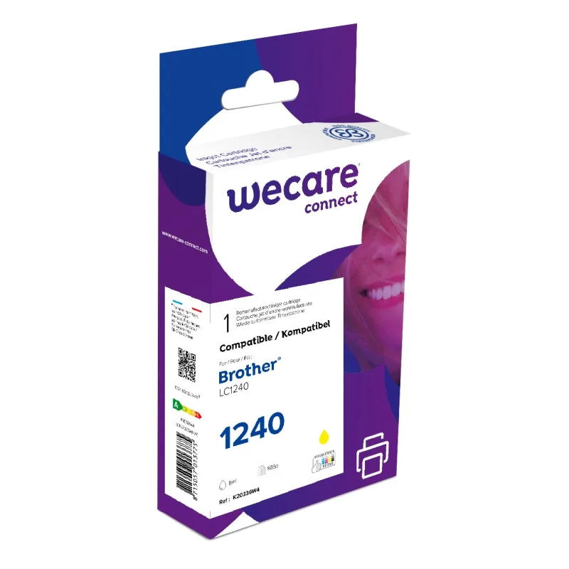WECARE ARMOR ink kompatibilní s BROTHER LC-1240Y, žlutá/yellow K20336W4