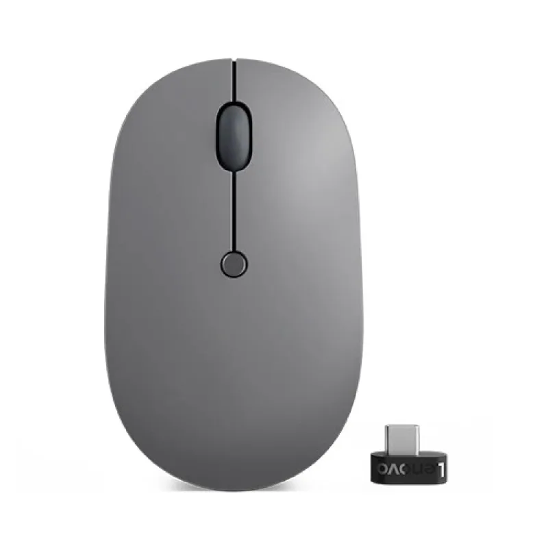 Lenovo Go/Ergonomická/Blue Track/2 400 DPI/Bezdrátová USB/Černá-šedá 4Y51C21216