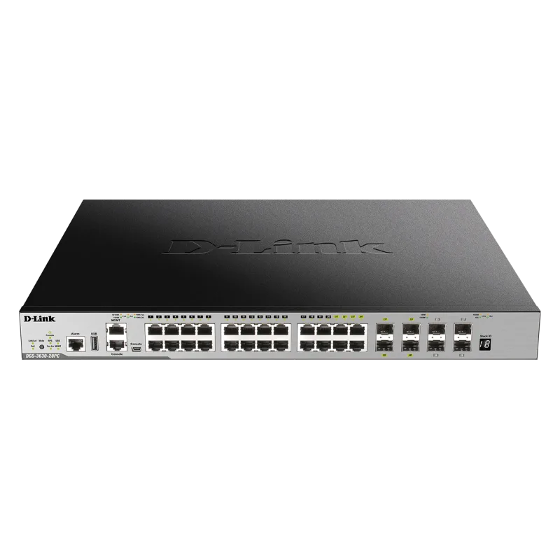D-Link DGS-3630-28PC/SI L3 sw 24Gb PoE, 4x10G SFP+ DGS-3630-28PC/SI