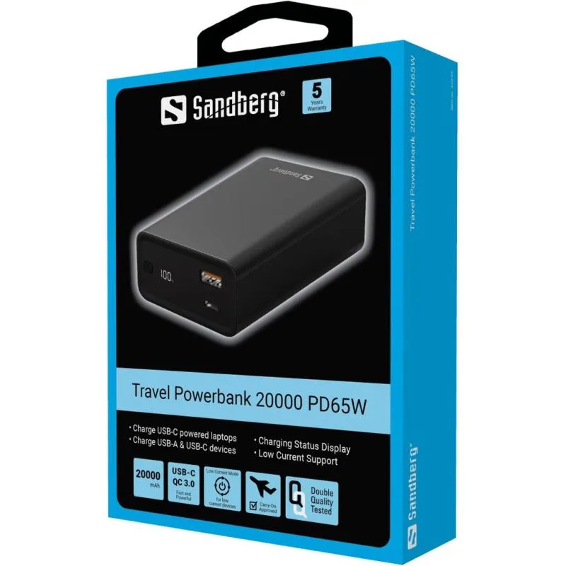NONAME Sandberg Travel Powerbank 20000 PD65W 420-95
