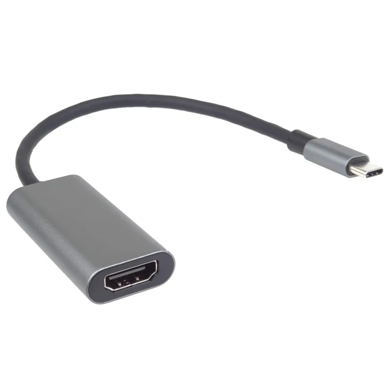 PremiumCord Převodník USB-C na HDMI, rozlišení 4K a FULL HD 1080p, kovové pouzdro ku31hdmi16