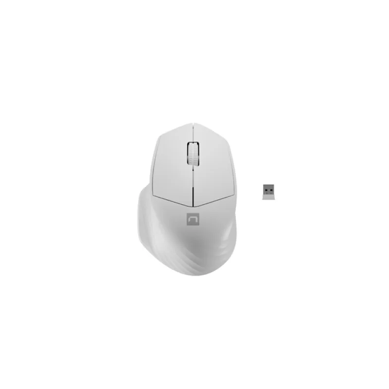 Natec optická myš SISKIN 2/Kancelářská/Optická/Pro praváky/1 600 DPI/USB+BT/Bílá NMY-1972