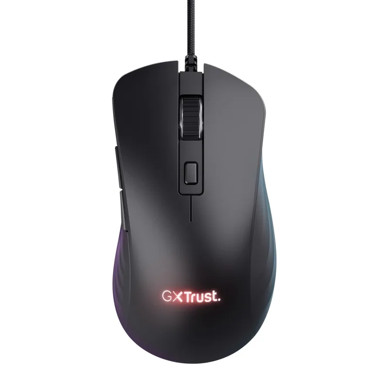 Trust GXT924 YBAR+/Herní/Optická/Pro praváky/25 600 DPI/Drátová USB/Černá 24890