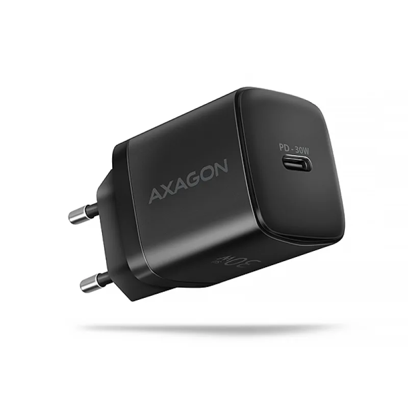 AXAGON ACU-PD30, Sil nabíječka do sítě 30W, 1x port USB-C, PD3.0/PPS/QC4+/SFC/AFC/Apple, černá ACU-PD30
