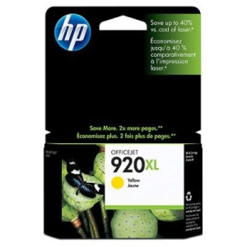 HP 920 XL - žlutá inkoustová kazeta, CD974AE CD974AE#BGY
