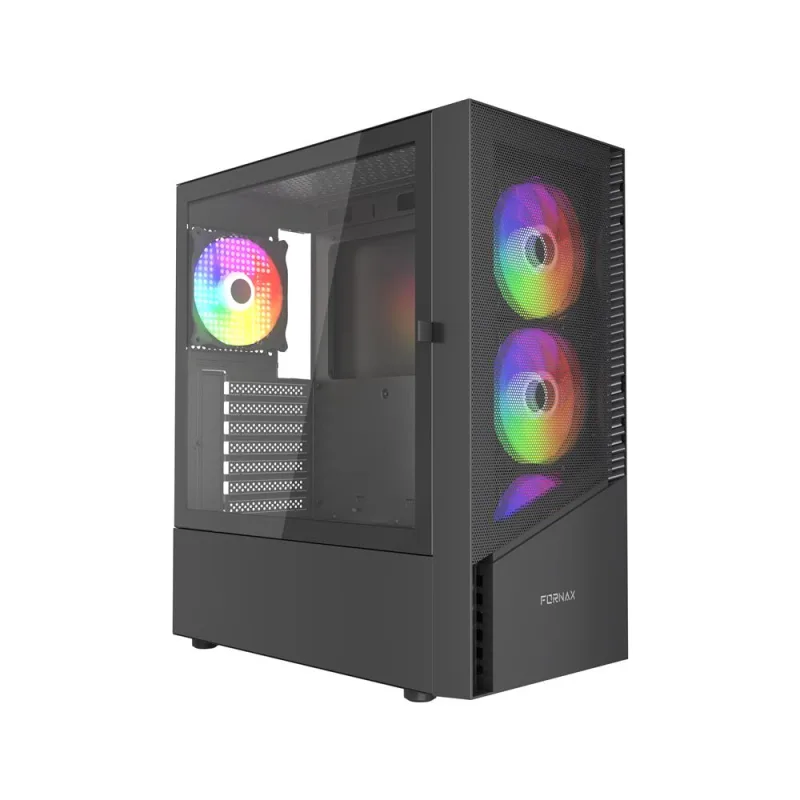 GEMBIRD Fornax 4300/Midi Tower/Transpar./Černá CCC-FC-4300