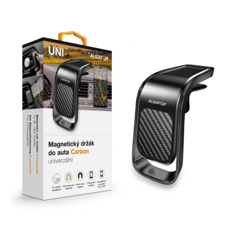 ALIGATOR Magnetický držák do auta HA15 Carbon, univerzální HA15