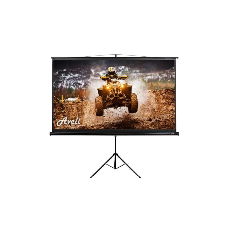 Projekční plátno AVELI stativ, 204x115cm (16:9) 92", černý tubus XRT-00086B