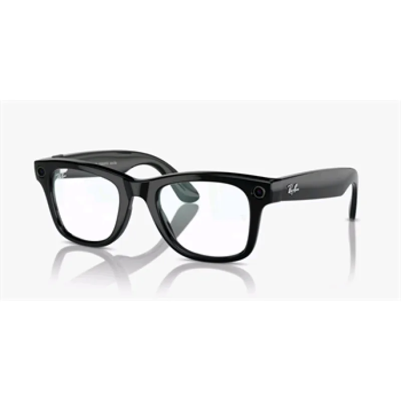 GOOGLE Meta Ray-Ban Wayfarer, AI brýle, Shiny Black, Clear RW4006 601/SB50