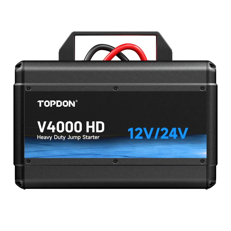VIKING TOPDON Car Jump Starter V4000 HD/3000A (24V)/4000A (12V)/24000mAh/16l benzín/16l diesel/LED světlo | TOPJSV40HD