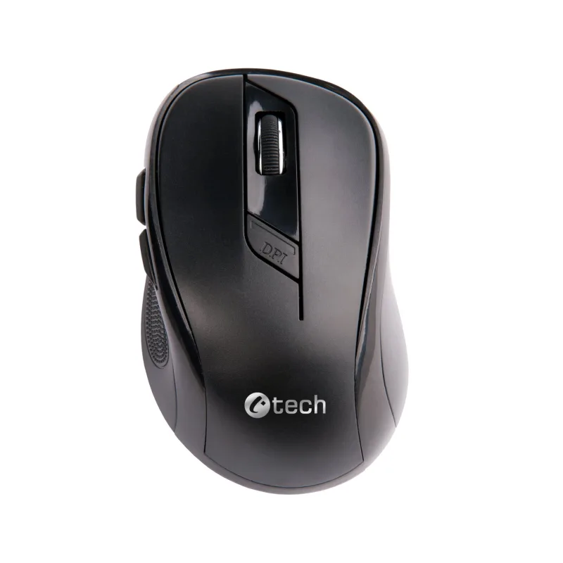 C-TECH Myš WLM-02/Ergonomická/Optická/Pro praváky/1 600 DPI/Bezdrátová USB/Černá WLM-02