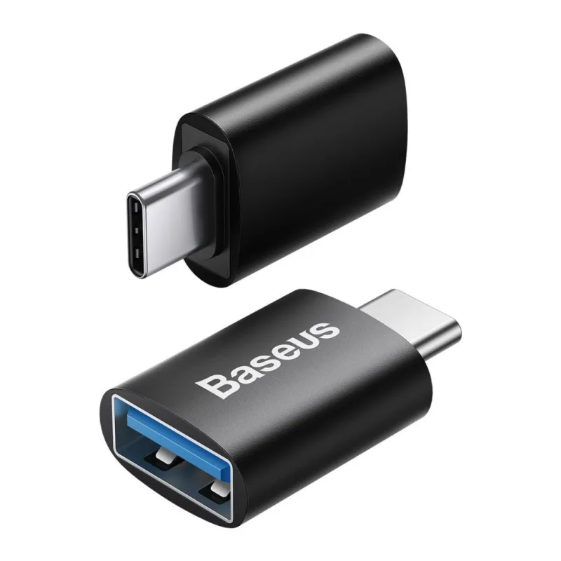 NONAME Baseus ZJJQ000001 Ingenuity Mini OTG Adaptér z USB-A na USB-C Black 6932172605643