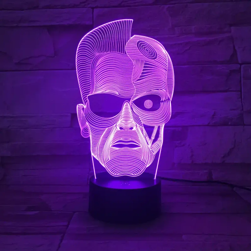 3Dmix 3DL-BTB006 – 3D LED nočná lampa - Terminátor (Bluetooth reproduktor - farba biela)